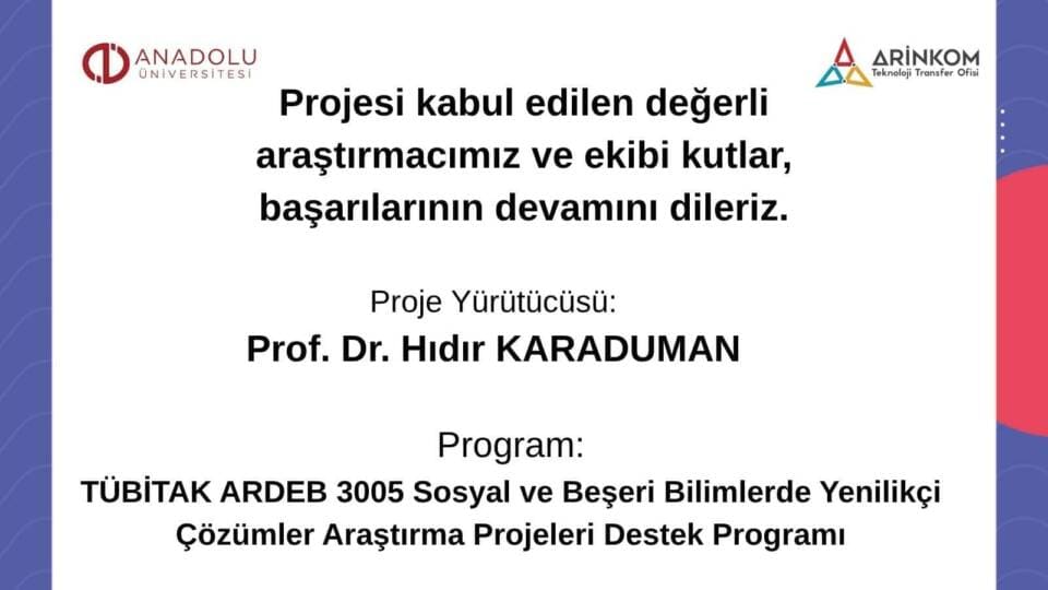 Anadolu Üniversitesi'nin yapay zekâ tabanlı yaşam tarihi projesine TÜBİTAK araştırma desteği sağlandı
