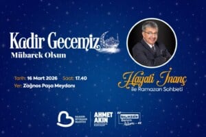 Balıkesir'de Kadir Gecesi İçin Zağnos Paşa Meydanı'nda Geniş Katılımlı Anlamlı Program