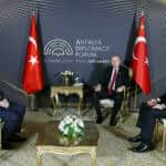 Cumhurbaşkanı Erdoğan, AGİT Genel Sekreteri Sinirlioğlu ile Antalya Diplomasi Forumu'nda görüştü