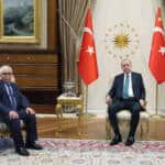 Cumhurbaşkanı Erdoğan, Anayasa Mahkemesi Başkanı Kadir Özkaya ile Cumhurbaşkanlığı Külliyesinde Görüştü