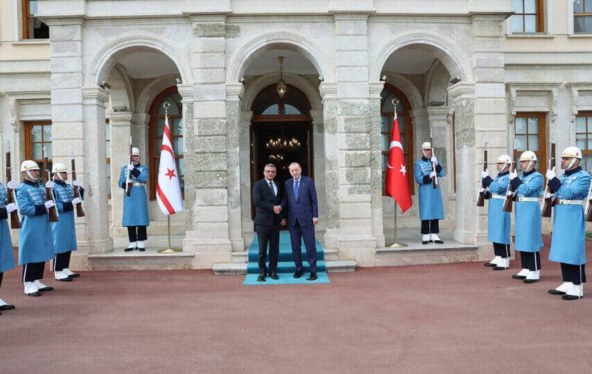 Cumhurbaşkanı Erdoğan ile KKTC Cumhurbaşkanı Erhürman İstanbul'da Görüştü